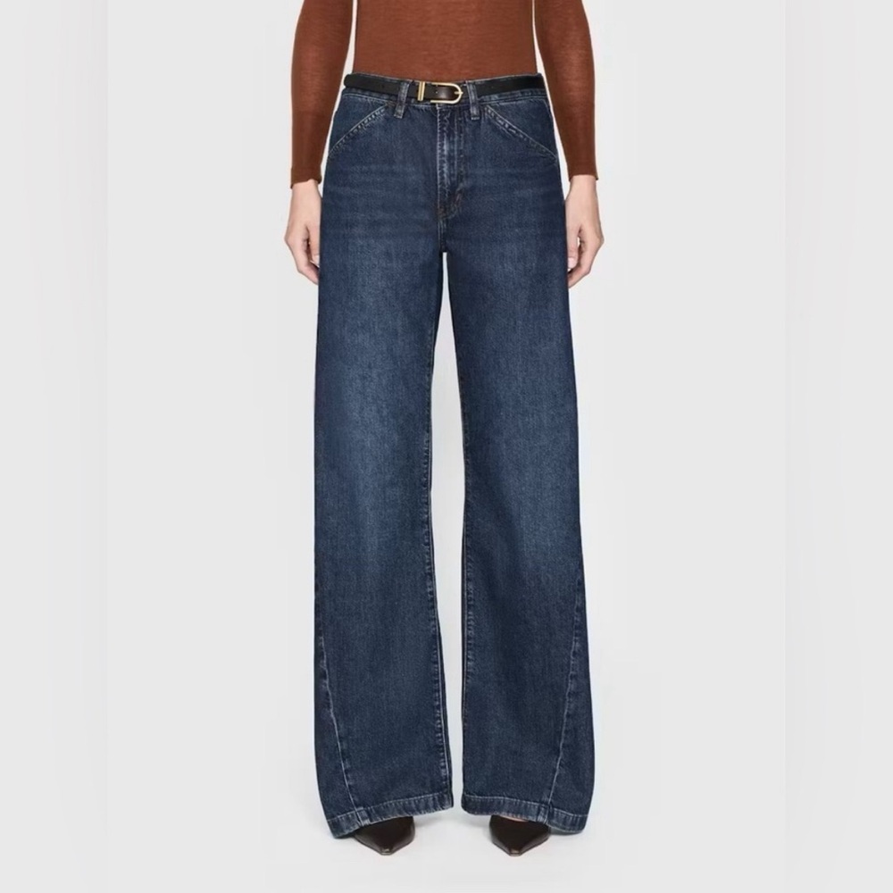 Frame Denim Blue Le Baggy Palazzo Jeans Size 27